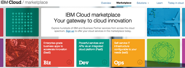 IBM Cloud Marketplace 頁面