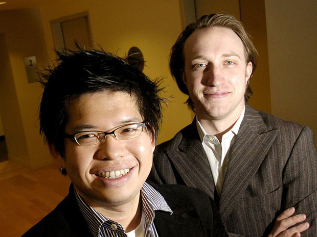 YouTube 兩位創辦人陳士駿（左）與 Chad Hurley（右） 合作已有 15 年之久。