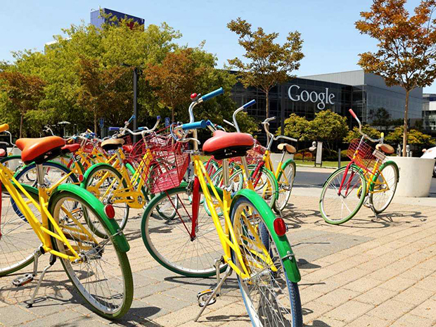 Google 提供免費單車予員工。