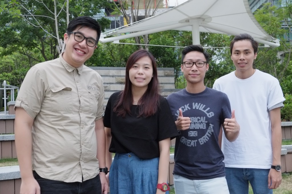 左起：鄭子健、林沛樺、容嘉俊、談嘉明