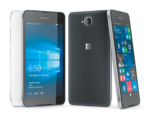 Lumia 650雙卡雙待版本智能手機備有啞黑及啞白色選擇。