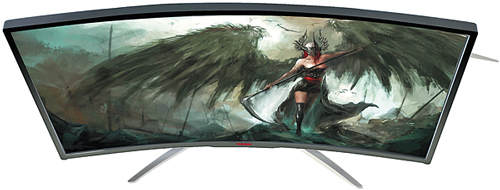AG322FCX顯示屏特別設計至31.5吋1800R曲面IPS廣視角屏，帶來更強臨場感的體驗。