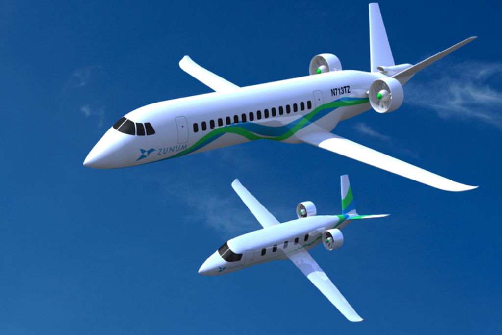 2013年成立的Zunum Aero有意研發小型混能飛機，提供區域之間的接駁服務。（Zunum Aero官方圖片）