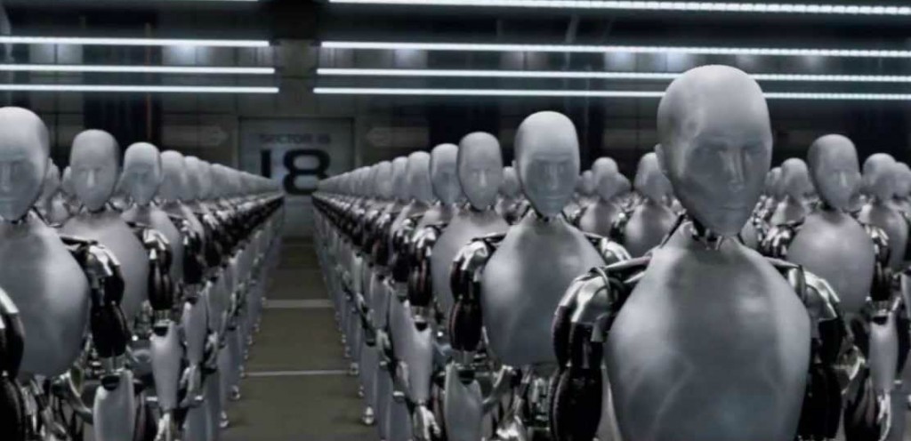 電影《智能叛變》（I, Robot）在機械人程式裏植入了3條定律。(Youtube 截圖) 