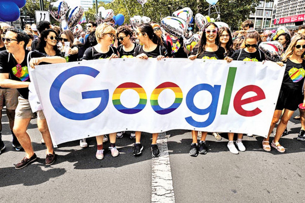 Google稱以多元化、包容等原則創立；圖為上月底德國的同志遊行。（法新社資料圖片）