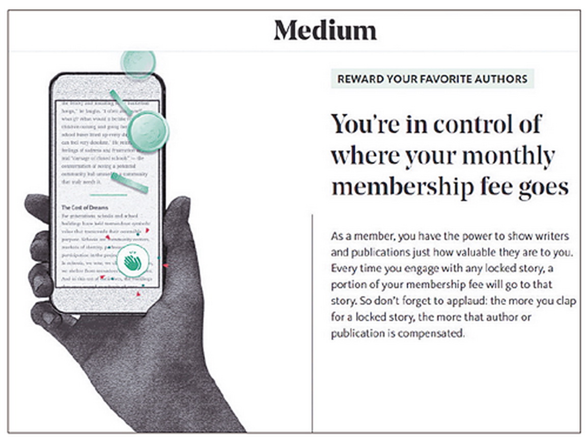 Medium提供付費訂閱服務，月費5美元即可升級會籍，可閱讀所有文章。