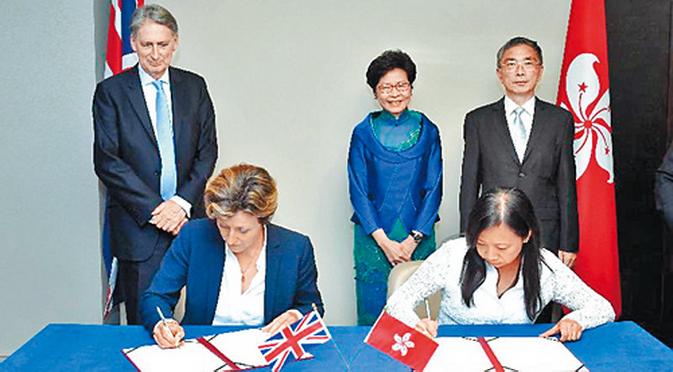 港府與英國政府簽訂「金融科技橋樑」合作協議。