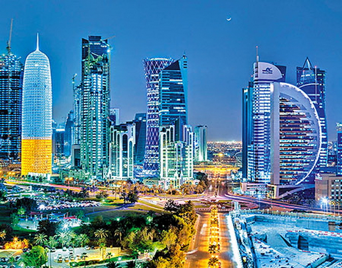 免簽證使內地旅遊者可到部分中東國家觀光，圖為卡塔爾首都多哈。