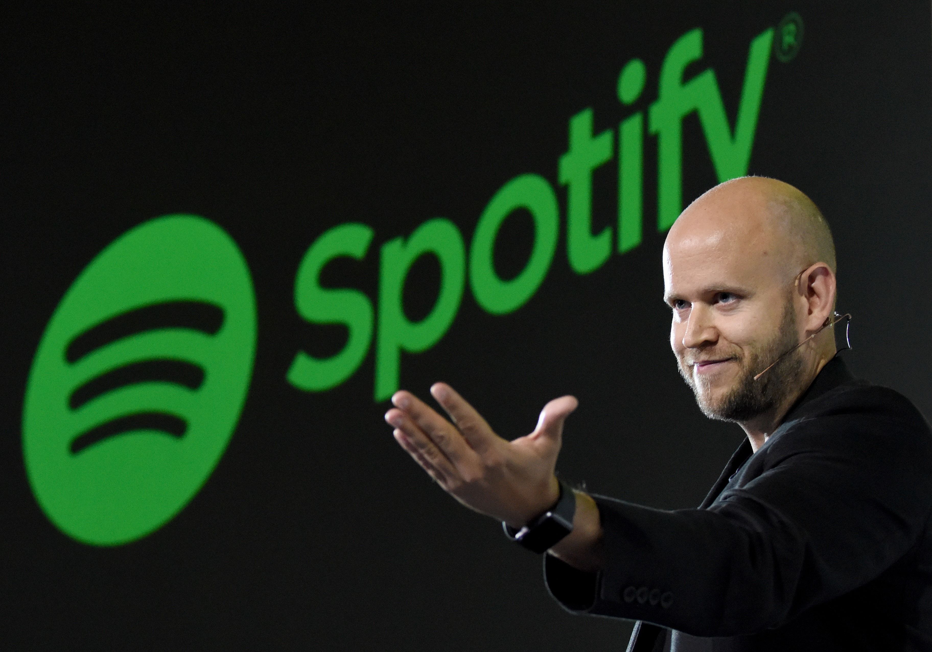 Spotify直接上市的做法罕有，可避免行政總裁埃克等股東的股權被沖淡。（法新社資料圖片）