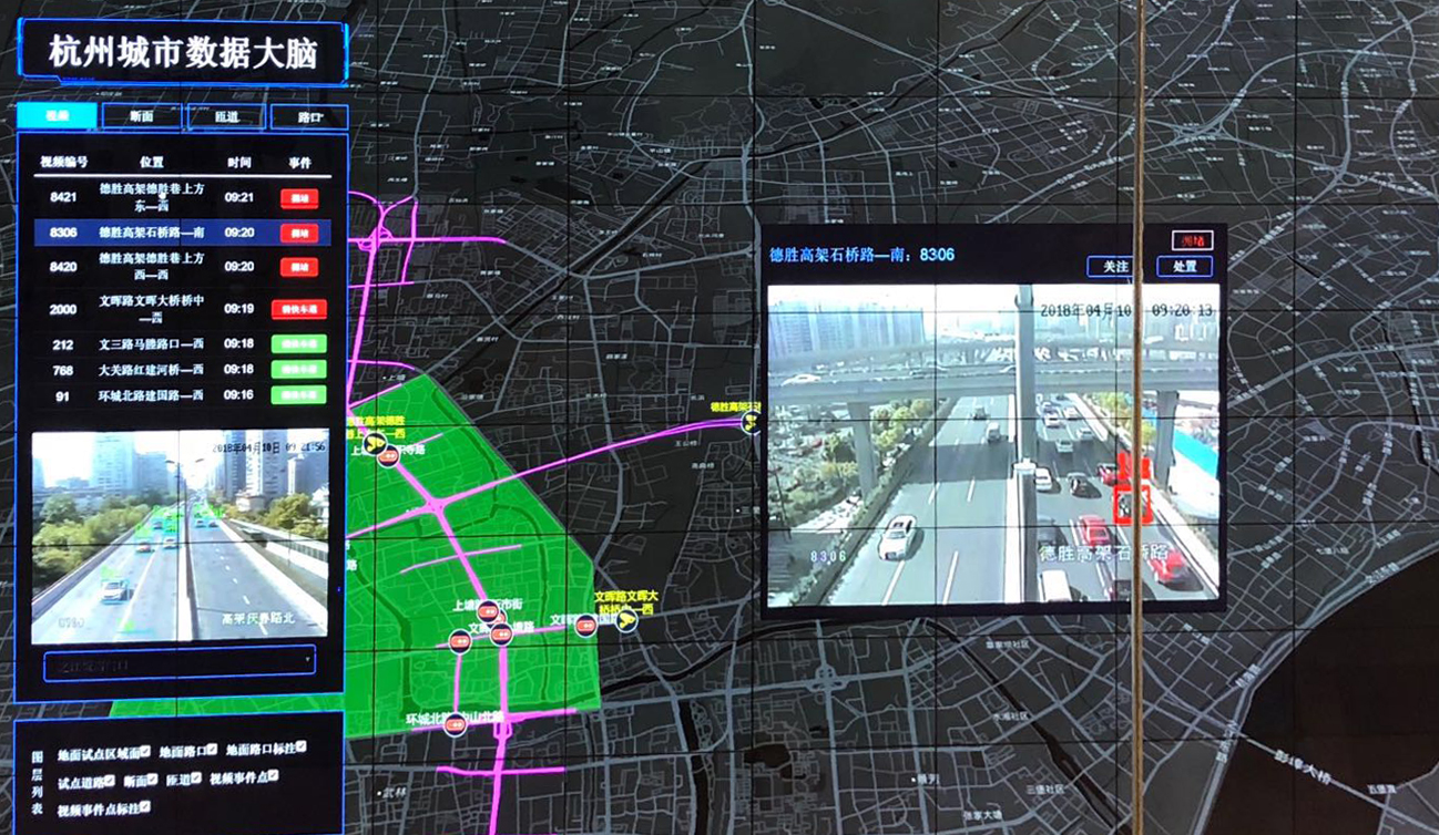 杭州「城市大腦」操作介面。（網上圖片）
