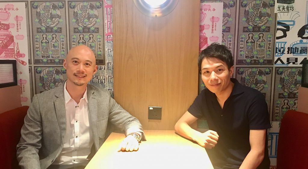 （左起）Acqua Media 創辦人錢鵬、AnyMind Group 創辦人兼行政總裁十河宏輔。