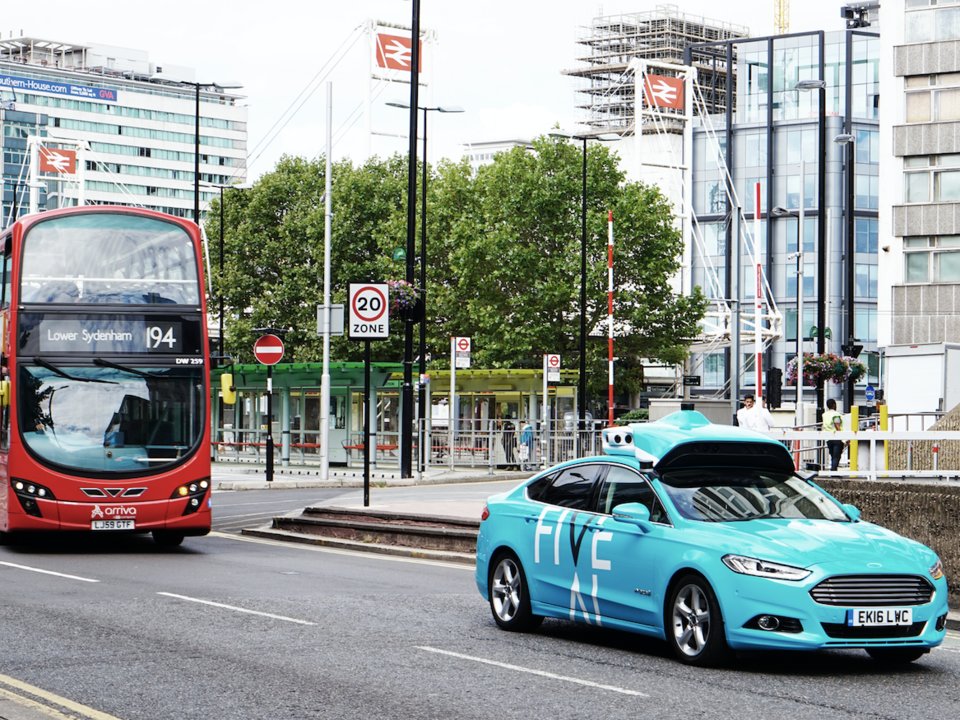 FiveAI正式在倫敦地區開展路試，為明年推行自駕的士鋪路。（FiveAI網上圖片）
