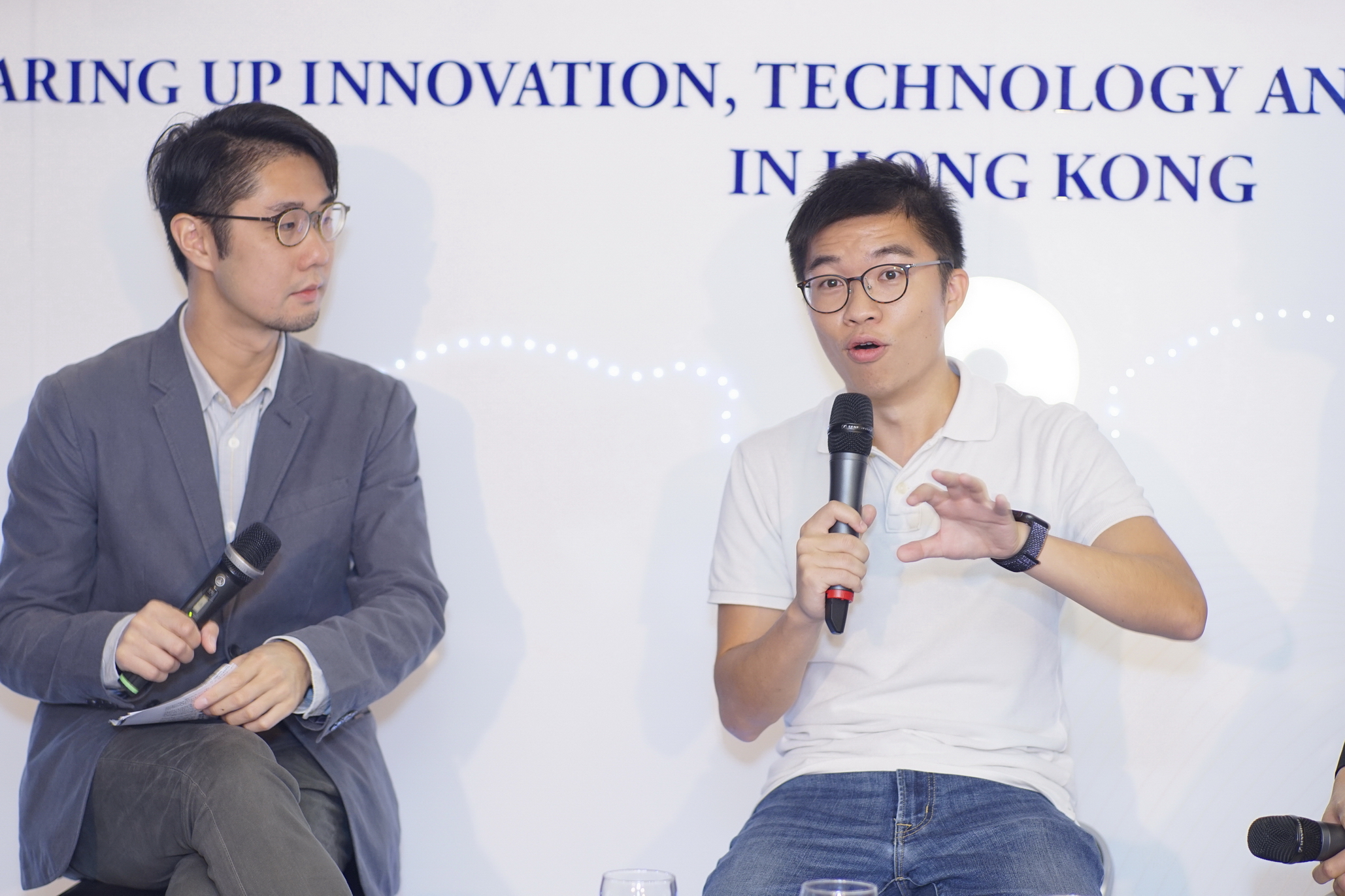 GoGoVan聯合創辦人林凱源（右）希望香港投資者能多幫助本地初創，令他們能有足夠資金發展。