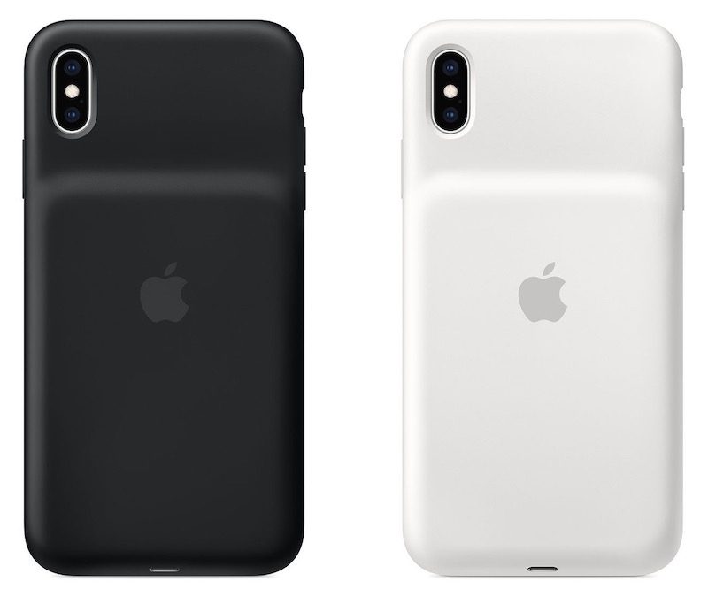 最新發表的蘋果手機官方充電機殼，適用於iPhone XS、XS Max及XR等型號。（蘋果公司圖片）