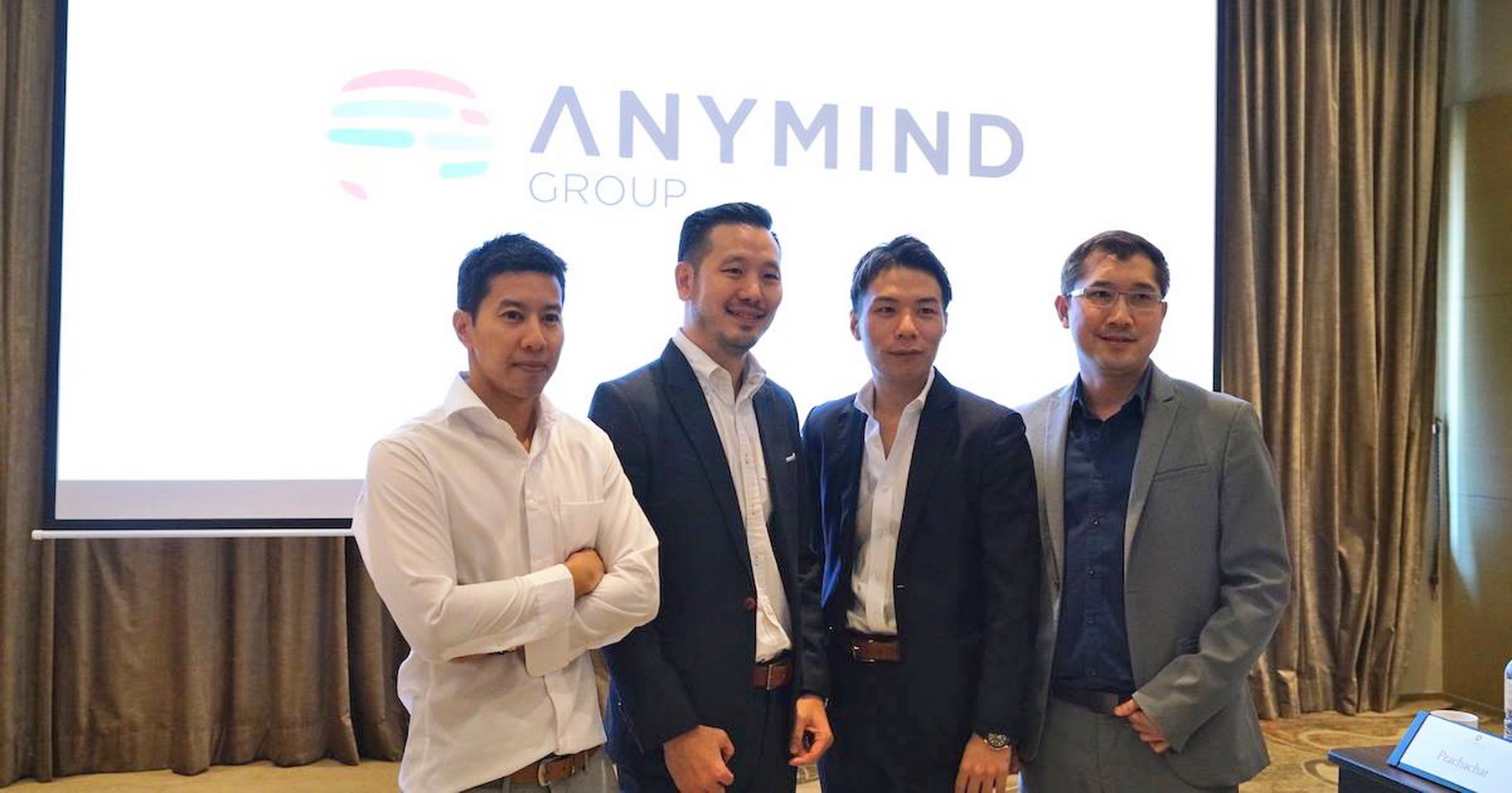 AnyMind Group收購泰國多頻道網絡公司Moindy的多數股權；右二為集團創辦人兼行政總裁十河宏輔。（AnyMind Group圖片）