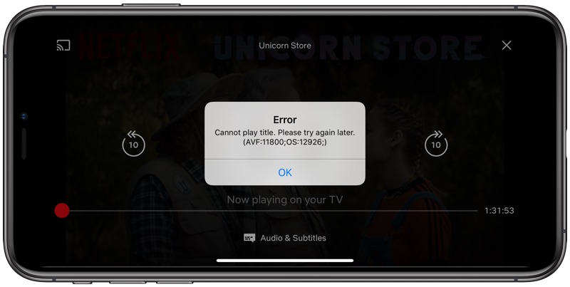 有網民上周發現，Netflix旗下的iOS應用程式，突然無法使用AirPlay功能。（網上圖片）