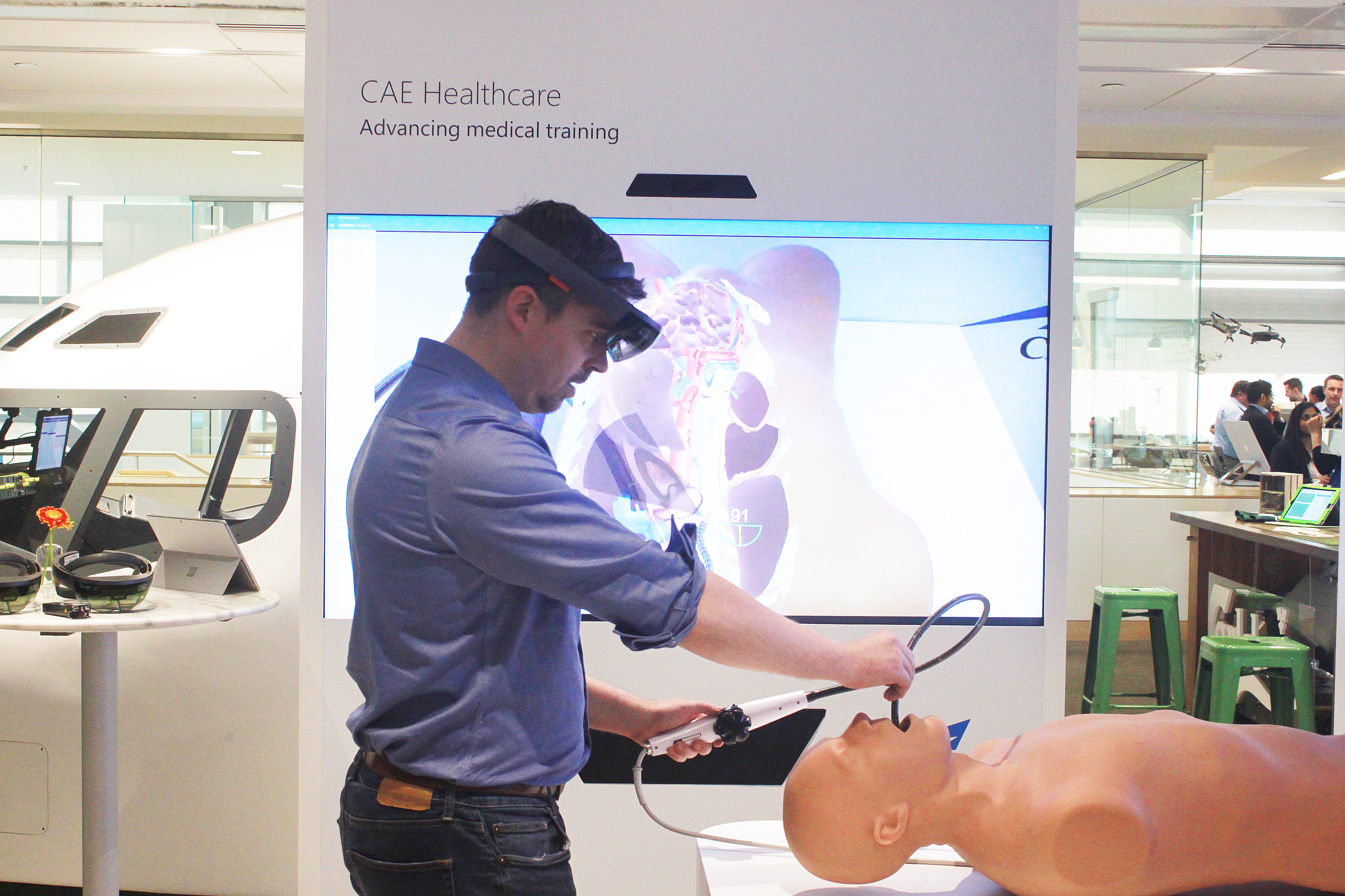 HoloLens 2可應用於醫療行業。（尹思哲攝）