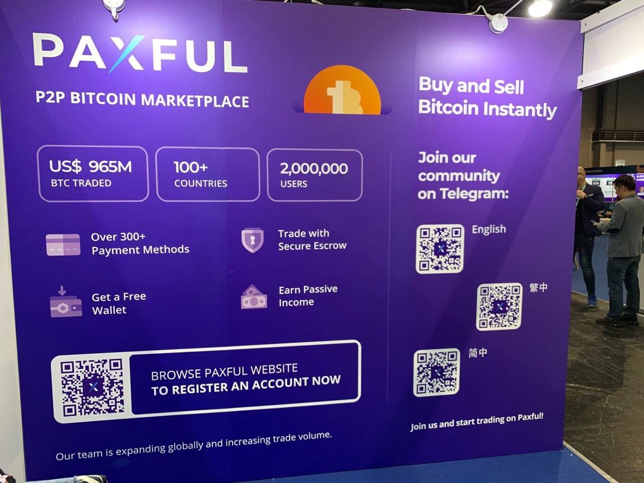 Paxful於2015年創辦，主要讓用戶透過平台以點對點方式交易加密貨幣。（Paxful圖片）