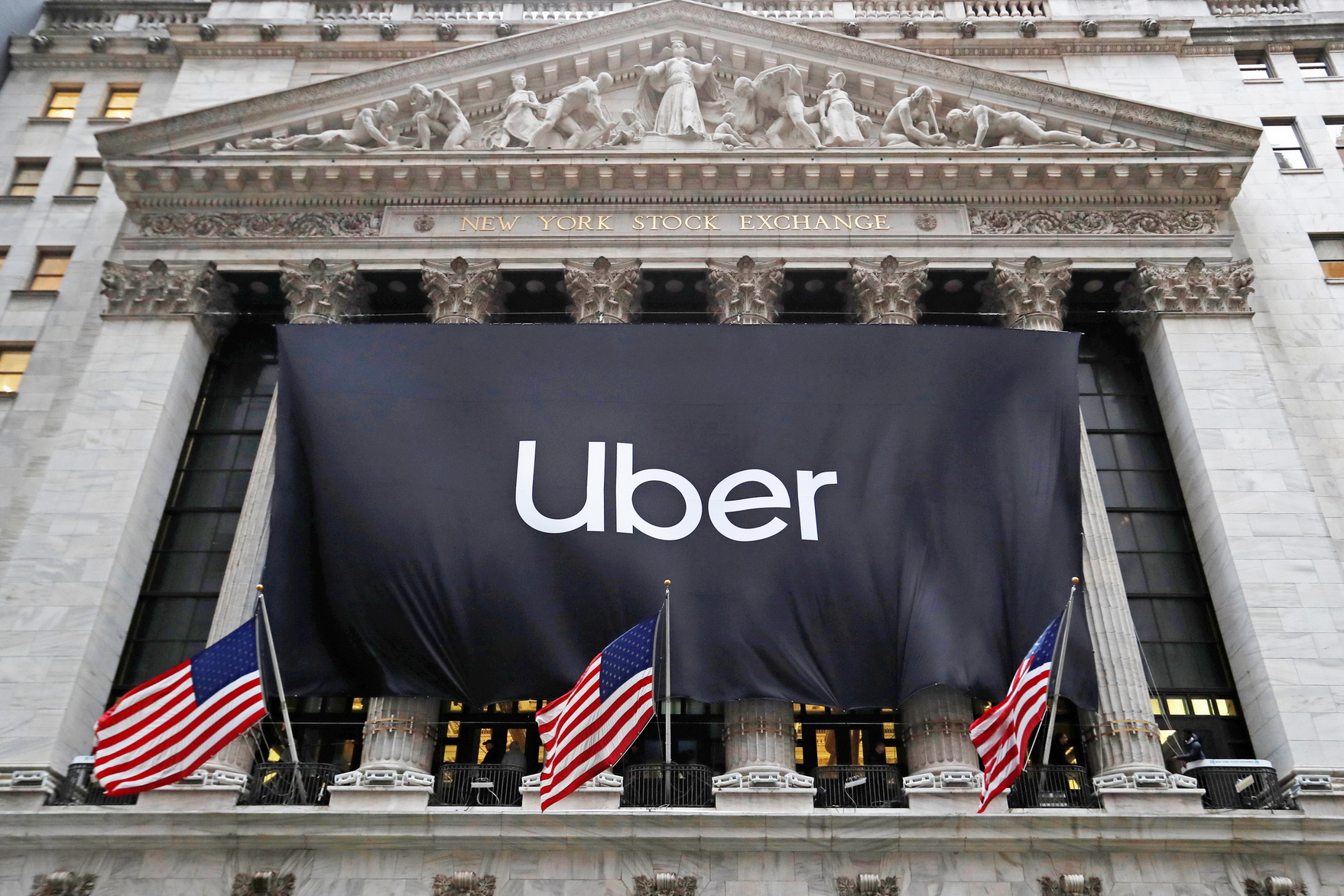 Uber自5月10日於紐約證交所（NYSE）上市後，從未升穿過每股45美元的招股價。（路透圖片）