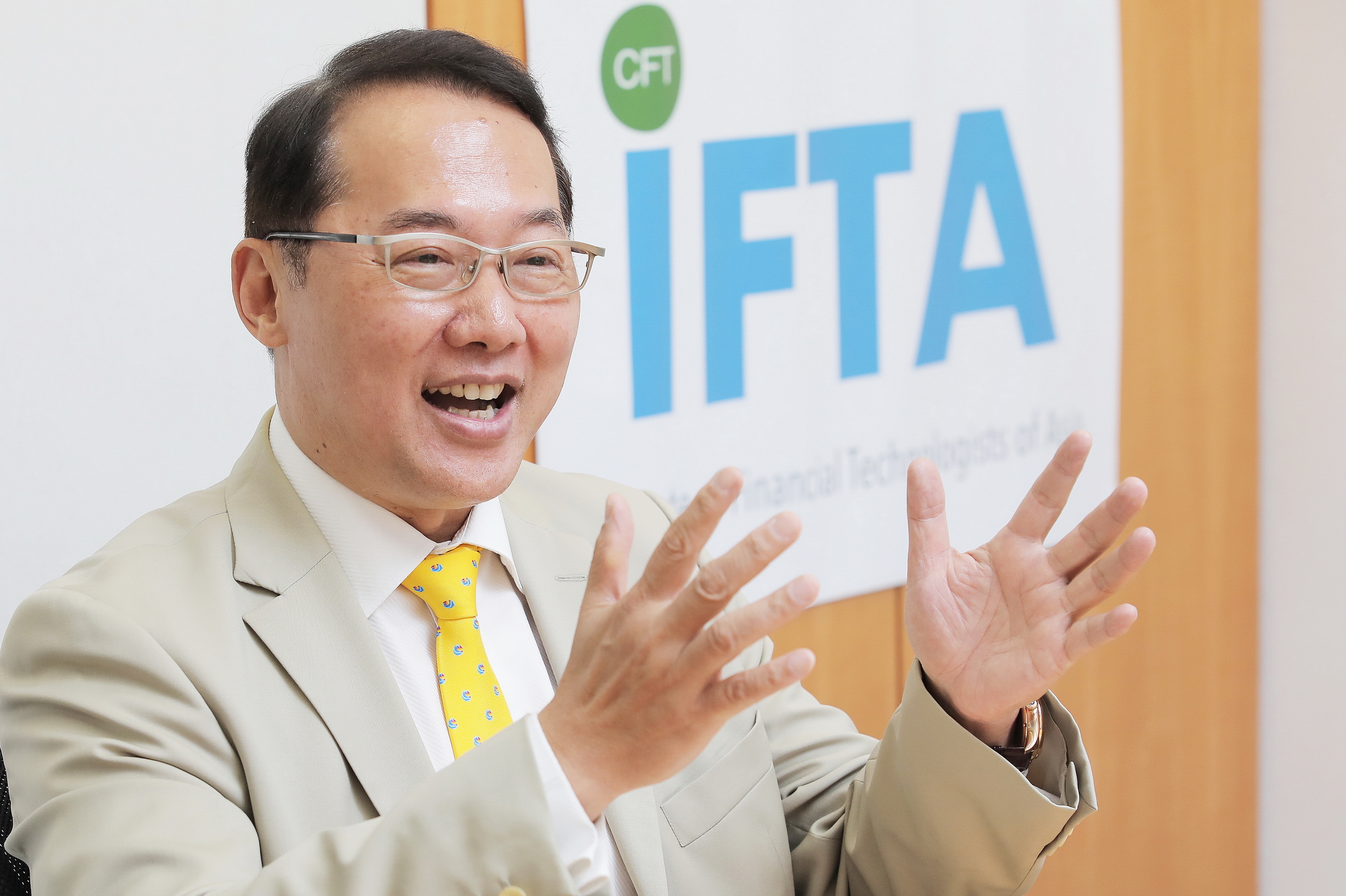龐寶林創立的亞洲金融科技師學會（IFTA），把金融科技證書課程引入本港，冀培訓本地相關人才。（黃俊耀攝）