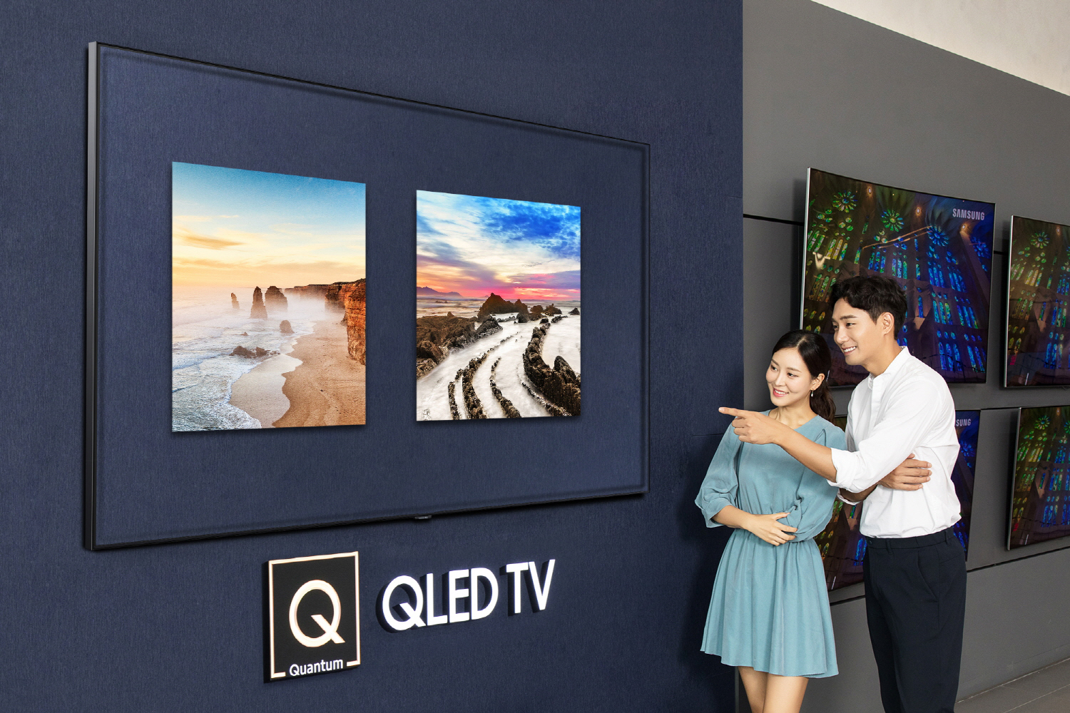 涉事的三星智能電視，主要是QLED TV系列產品線。（Samsung網上圖片）
