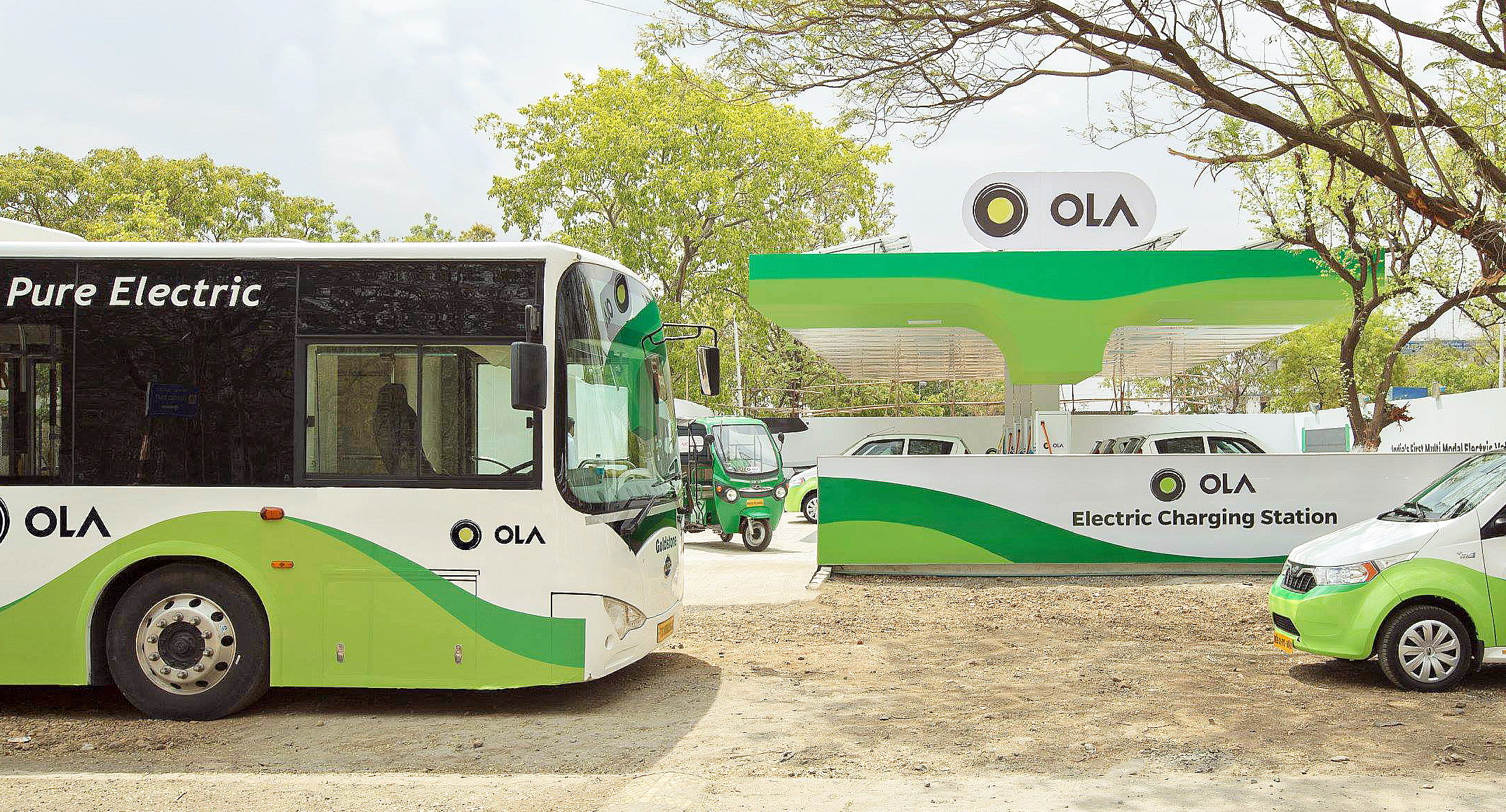 Ola Electric跟印度汽車公司Mahindra合作，在那格普爾推出電動車試點項目。（Ola Electric圖片）