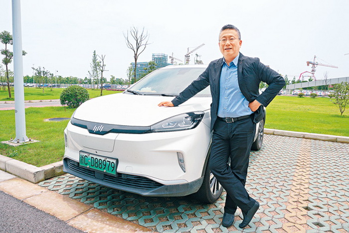 沈暉在2015年成立威馬汽車，目前有超過3000名員工，同時擁有自建工廠。（張浚浩攝）