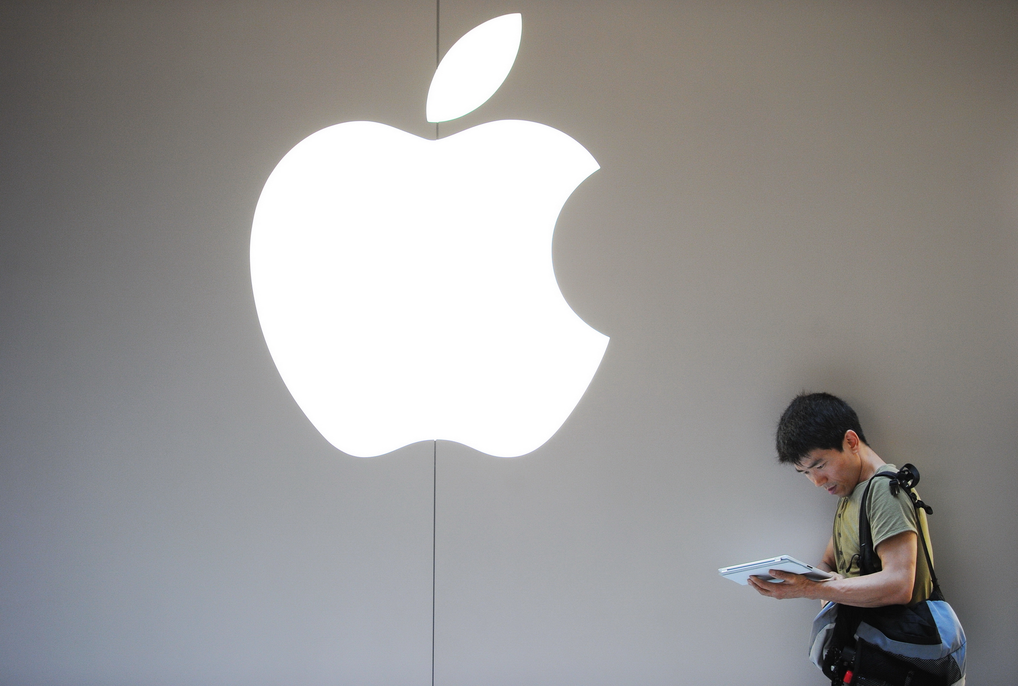 蘋果公司連續七年居榜首，品牌價值為2342億美元。（法新社資料圖片）