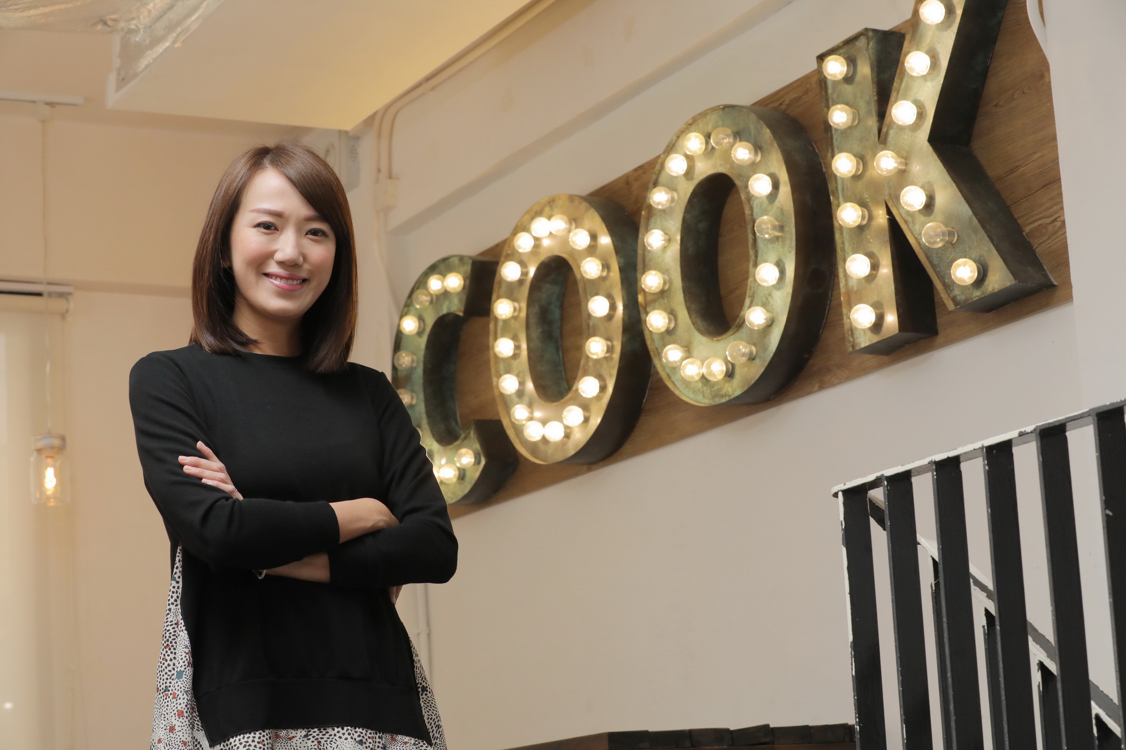 DayDayCook創辦人朱嘉盈放棄銀行高薪厚職，把興趣變成事業，創立烹飪平台。（黃俊耀攝）