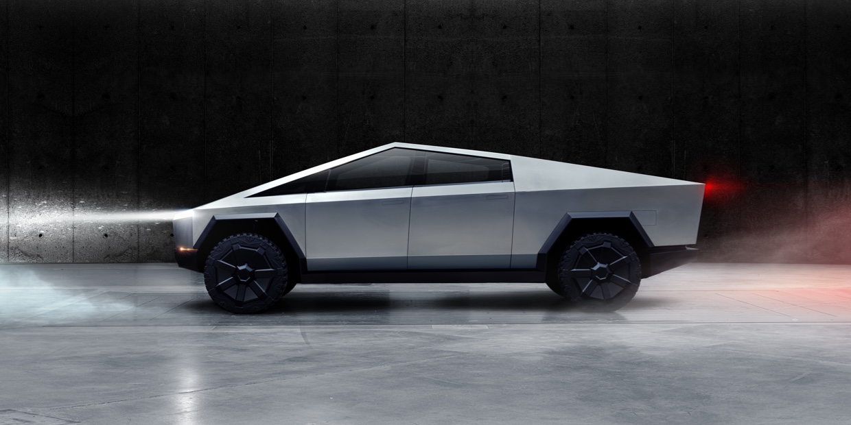 Tesla發表首款全電動貨車Cybertruck，外形酷似裝甲跑車。 （Tesla圖片）