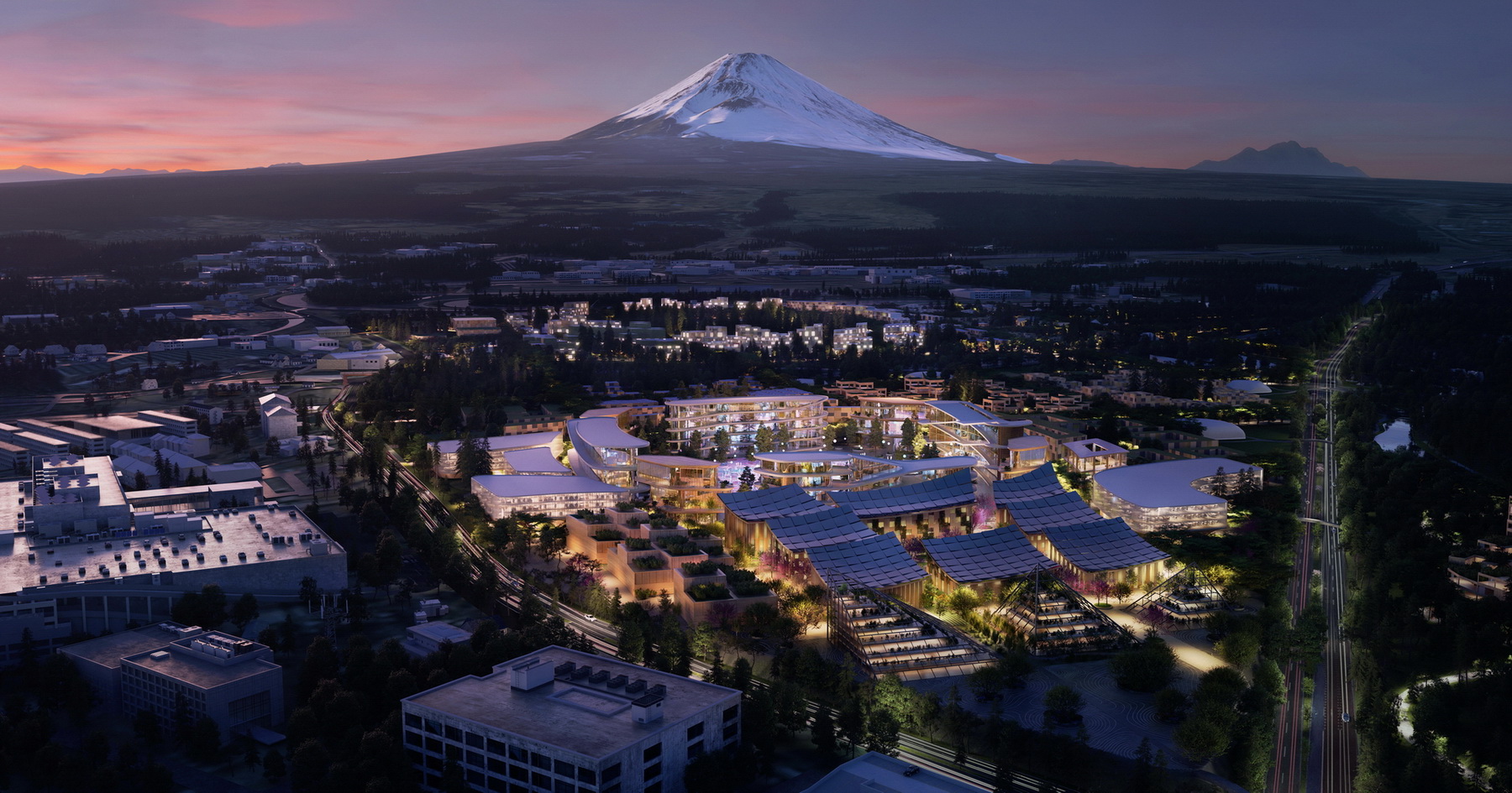 豐田計劃於日本富士山下建造未來城市原型，首階段料2000人居住。（豐田圖片）