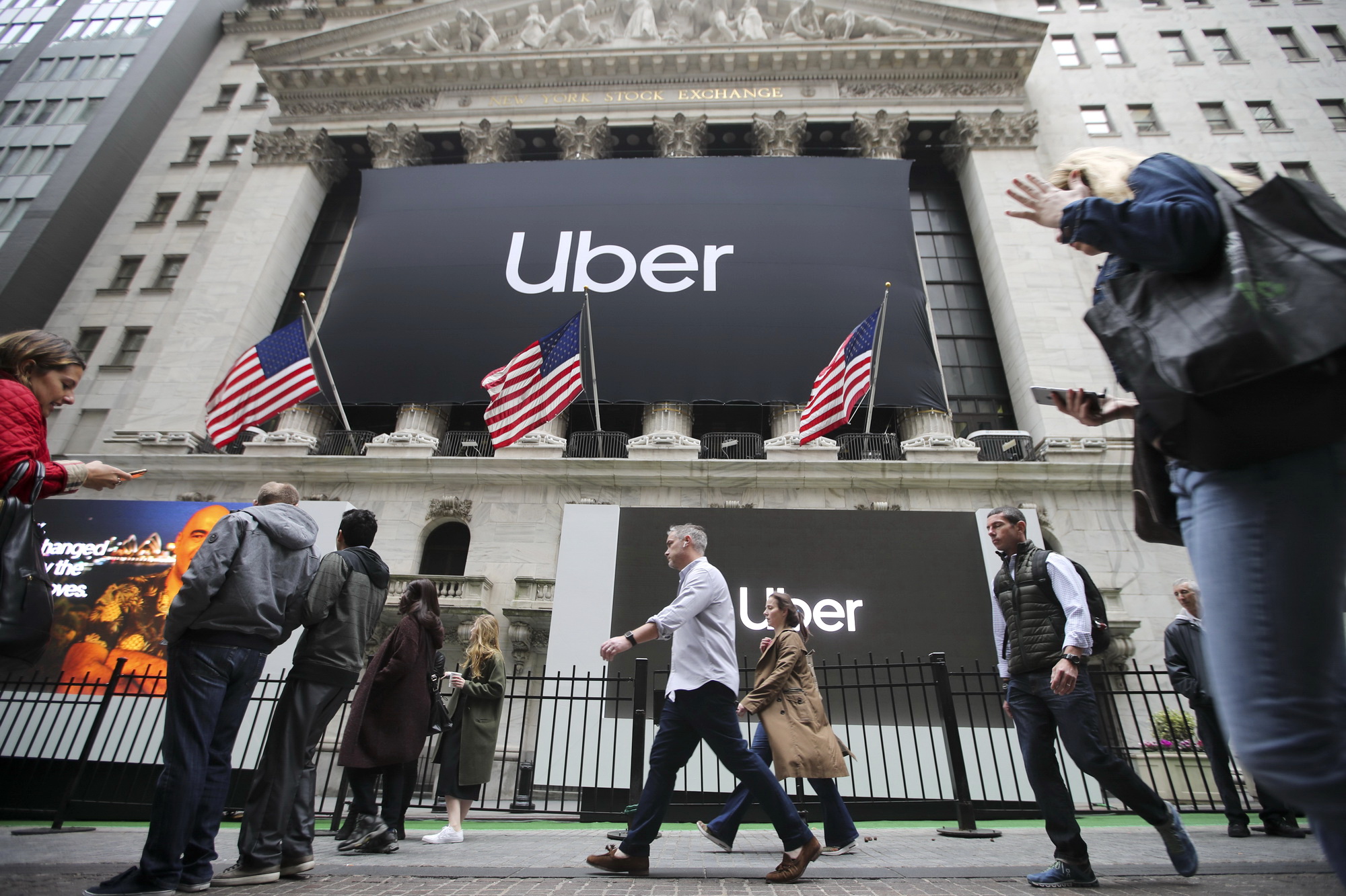 去年5月上市的Uber，掛牌首日股價大跌7.6%。（新華社資料圖片）