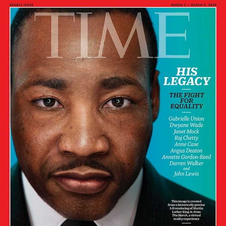 已故美國黑人民權運動領袖馬丁路德金（Martin Luther King Jr.）最近第六度登上美國《時代雜誌》（Time）封面。（TIME圖片）