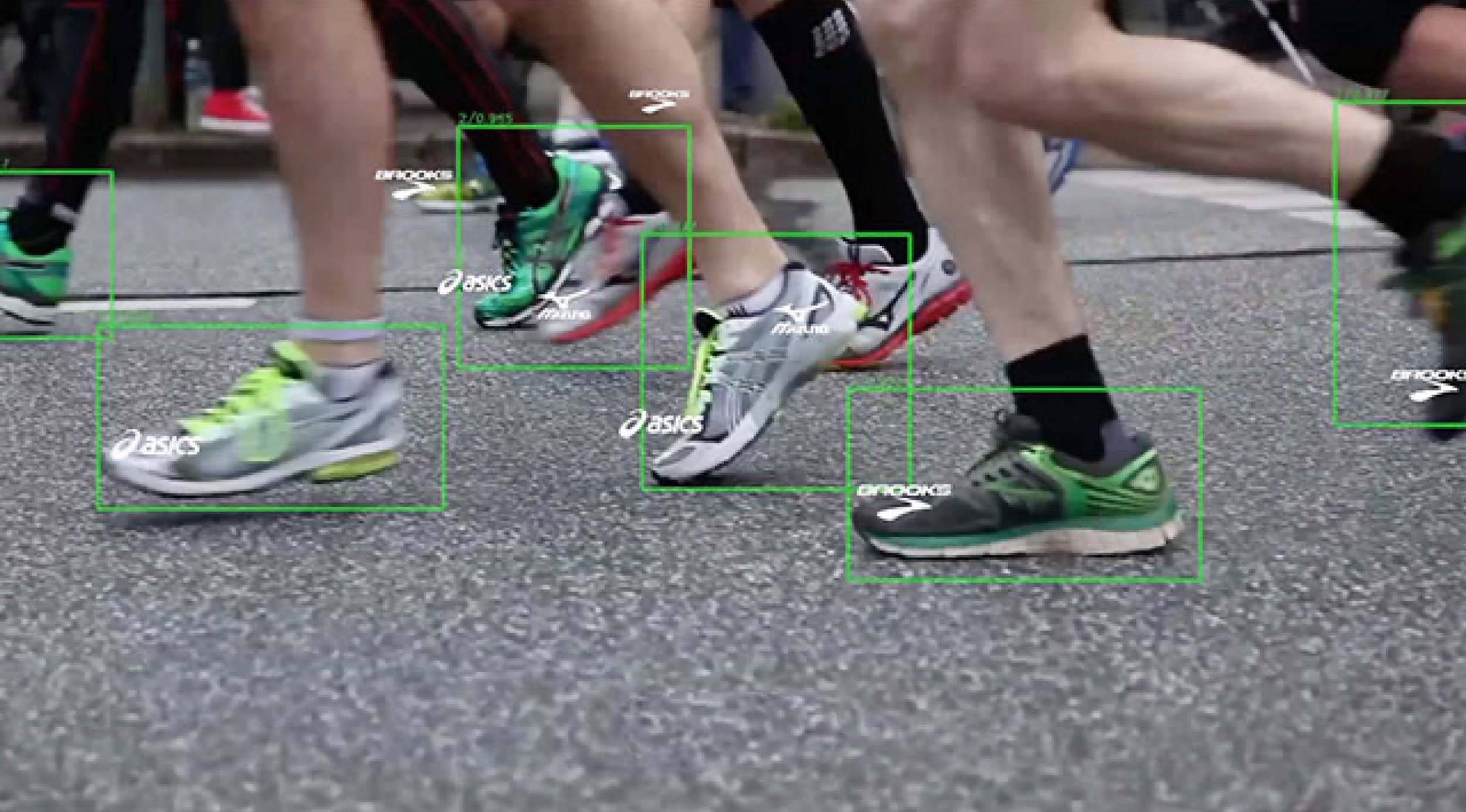 Miro AI開發AI模型識別跑步者所穿的運動鞋品牌時，其首個模型版本就用了40萬張圖片。（Miro AI圖片）
