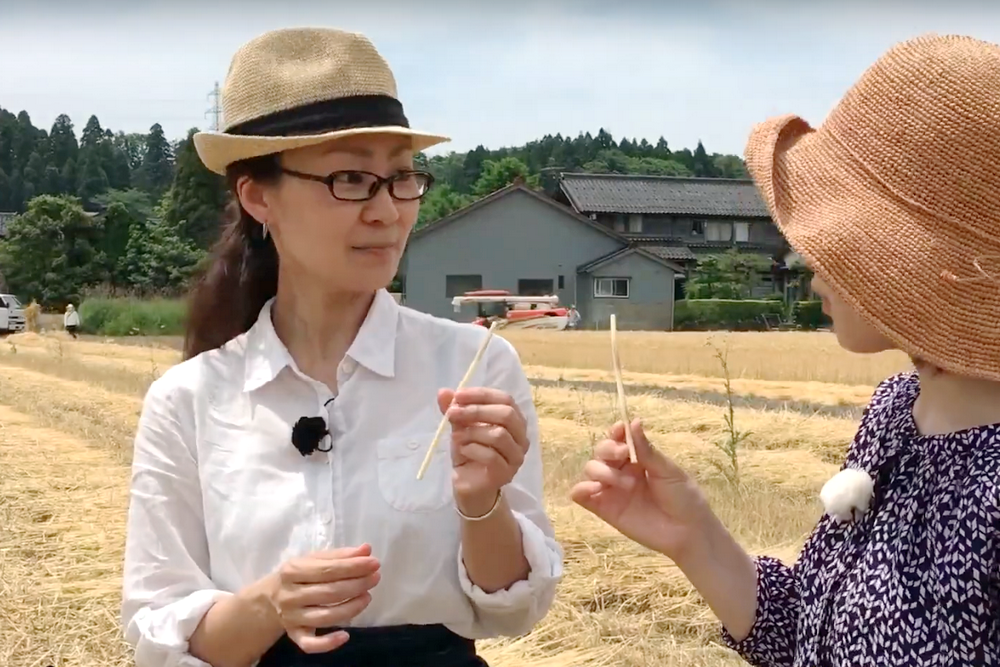 蒲田女士（左）認為，麥稈飲管是一支能改變世界的飲管。（影片截圖）