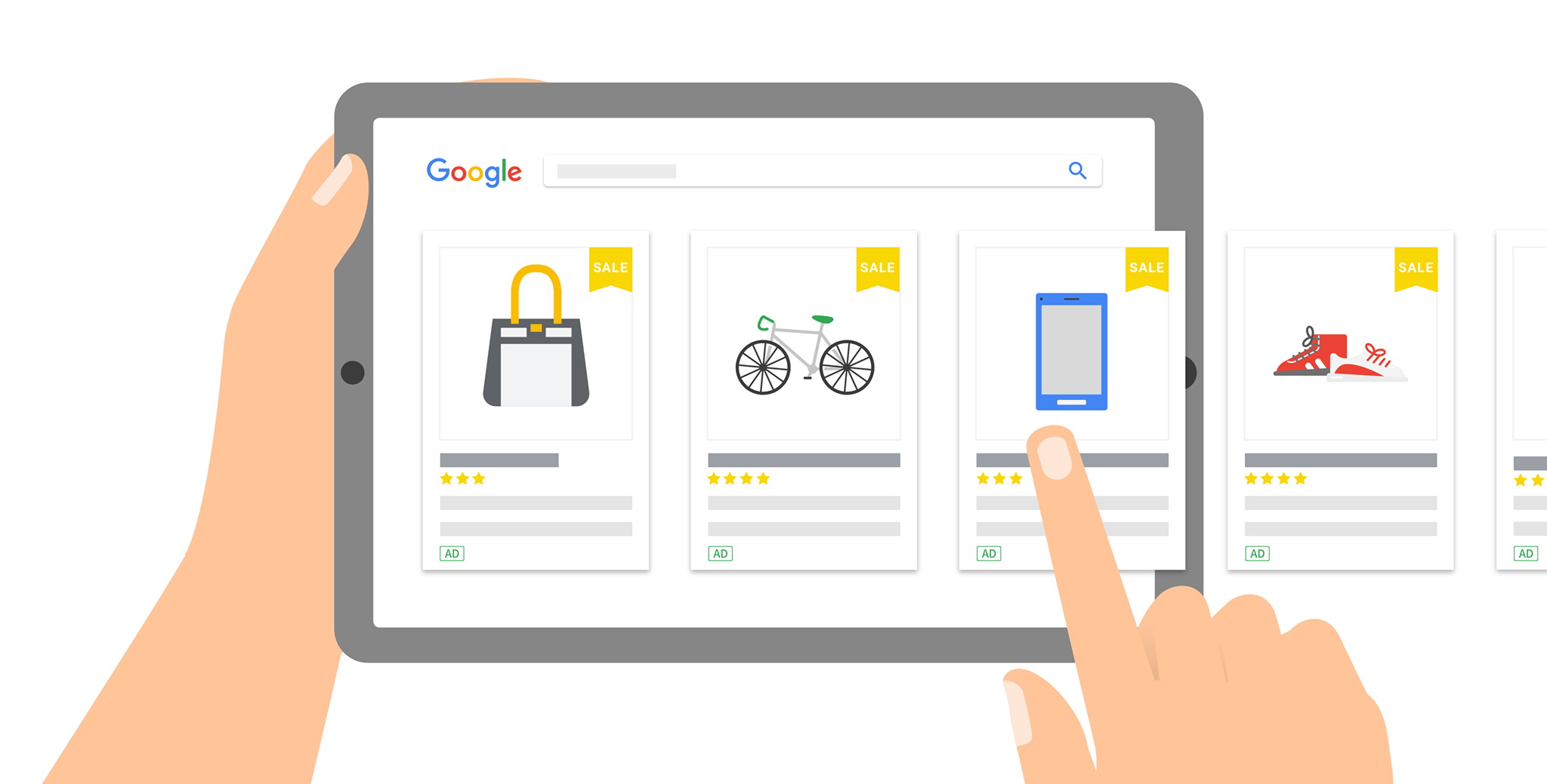 Google Shopping讓零售商，直接列出其產品的網站連結，供客戶搜索商品及價格。（Google網上圖片）