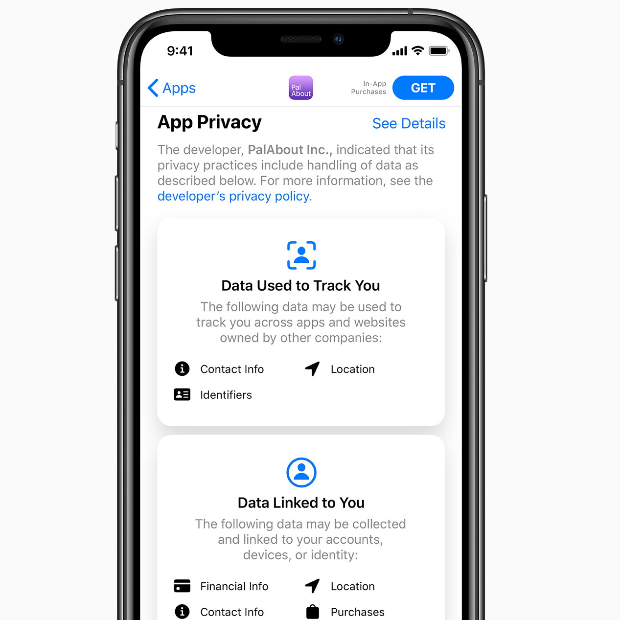 蘋果加強保障私隱，要求應用程式、網站等第三方，跟蹤用戶時必須先獲許可。（蘋果公司圖片）