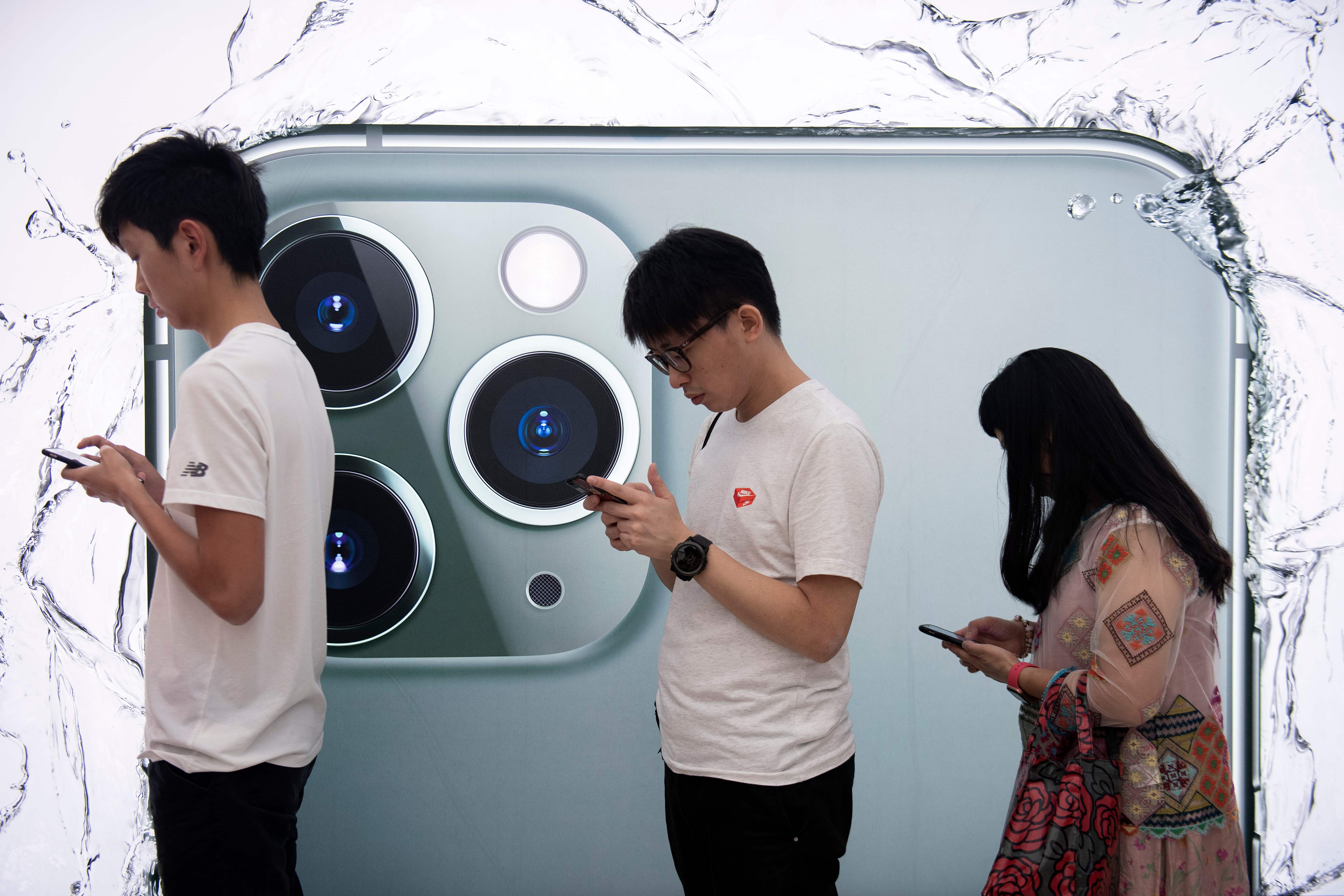 香港曾是蘋果iPhone第二大海外市場。（法新社資料圖片）