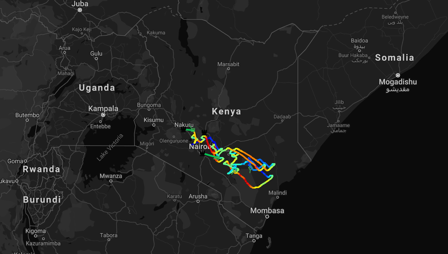 肯尼亞首階段服務，覆蓋5萬方公里範圍，鄰近首都內羅畢。（Loon網上圖片）