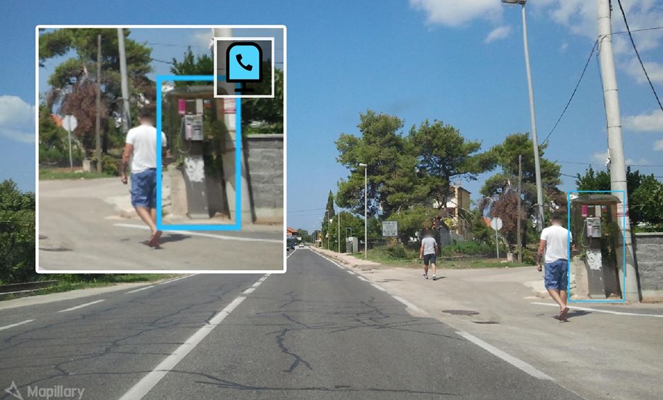 Mapillary以計算機視覺辨認出影像上路牌的圖案或文字、交通燈、行車線等，然後把影像連接起來，成為3D立體地圖。（Mapillary fb圖片）