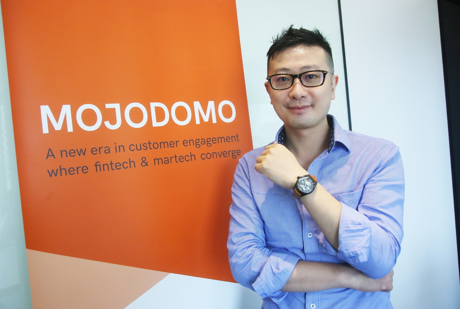 佘啟彥提到，Mojodomo有意建立一個平台，讓小型商戶自行登記加入。（黃潤根攝）