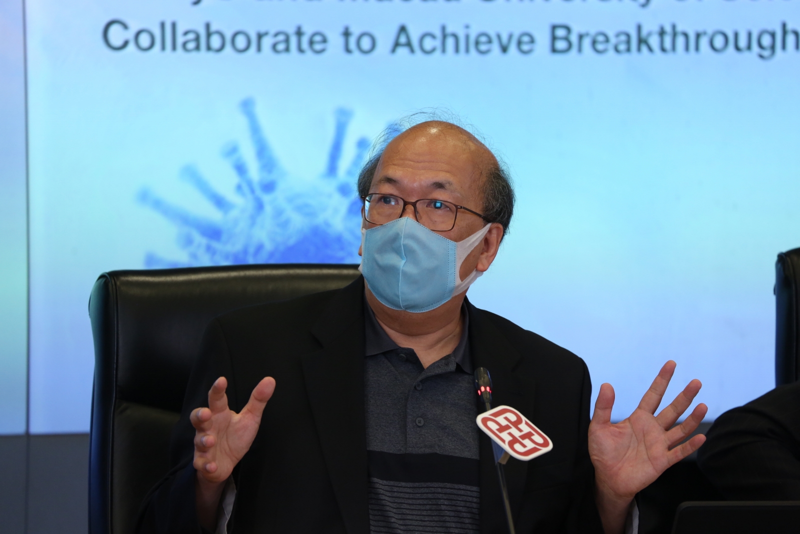 劉耀南指出，用於製造重組RBD疫苗的生物技術已相當成熟，可用於大規模生產疫苗。（理大圖片）
