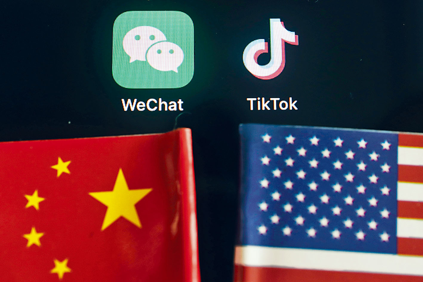 WeChat及TikTok成為中美角力的磨心。（路透圖片）