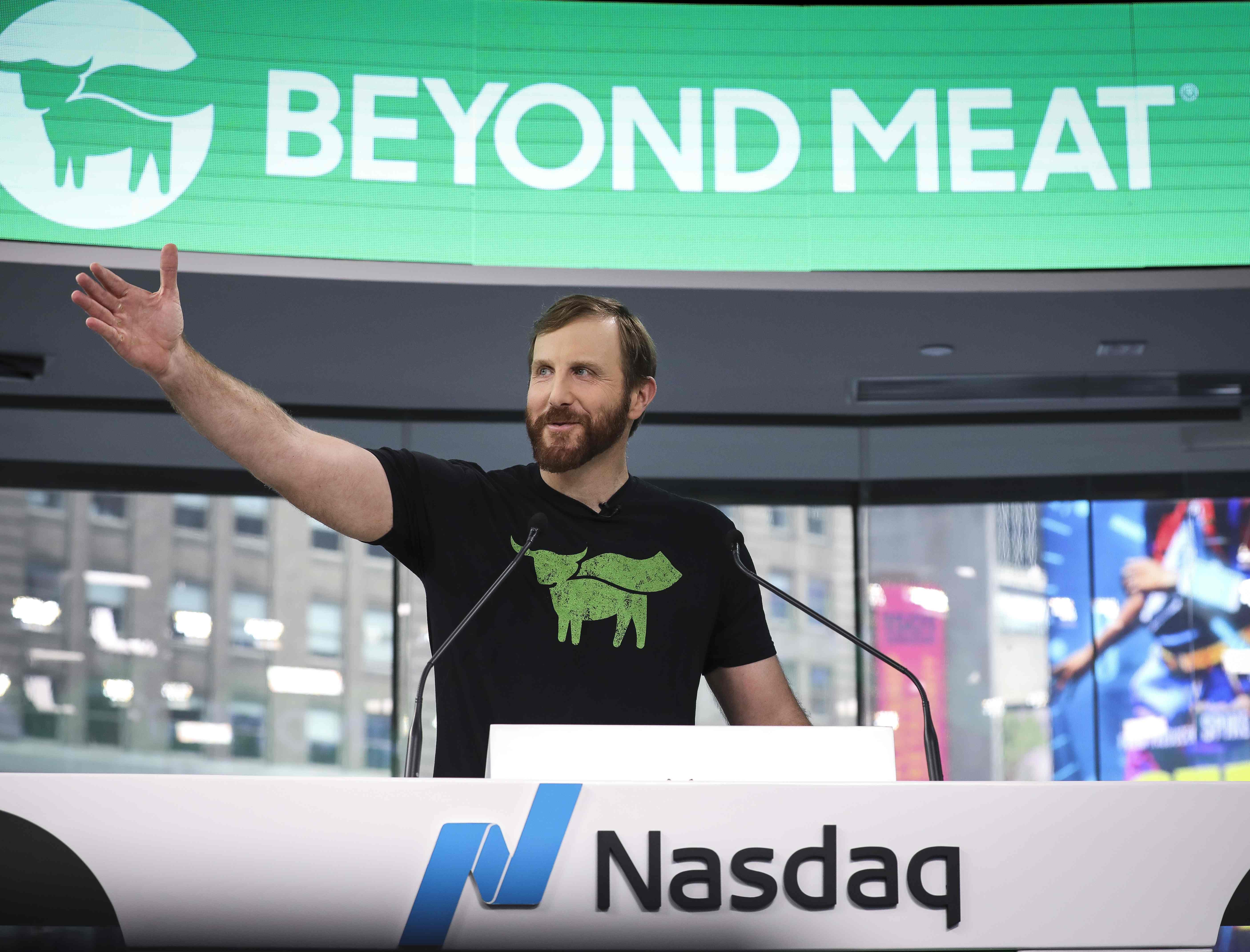 Beyond Meat成為首家在Nasdaq掛牌上市的純素肉類產品製造商。（法新社資料圖片）
