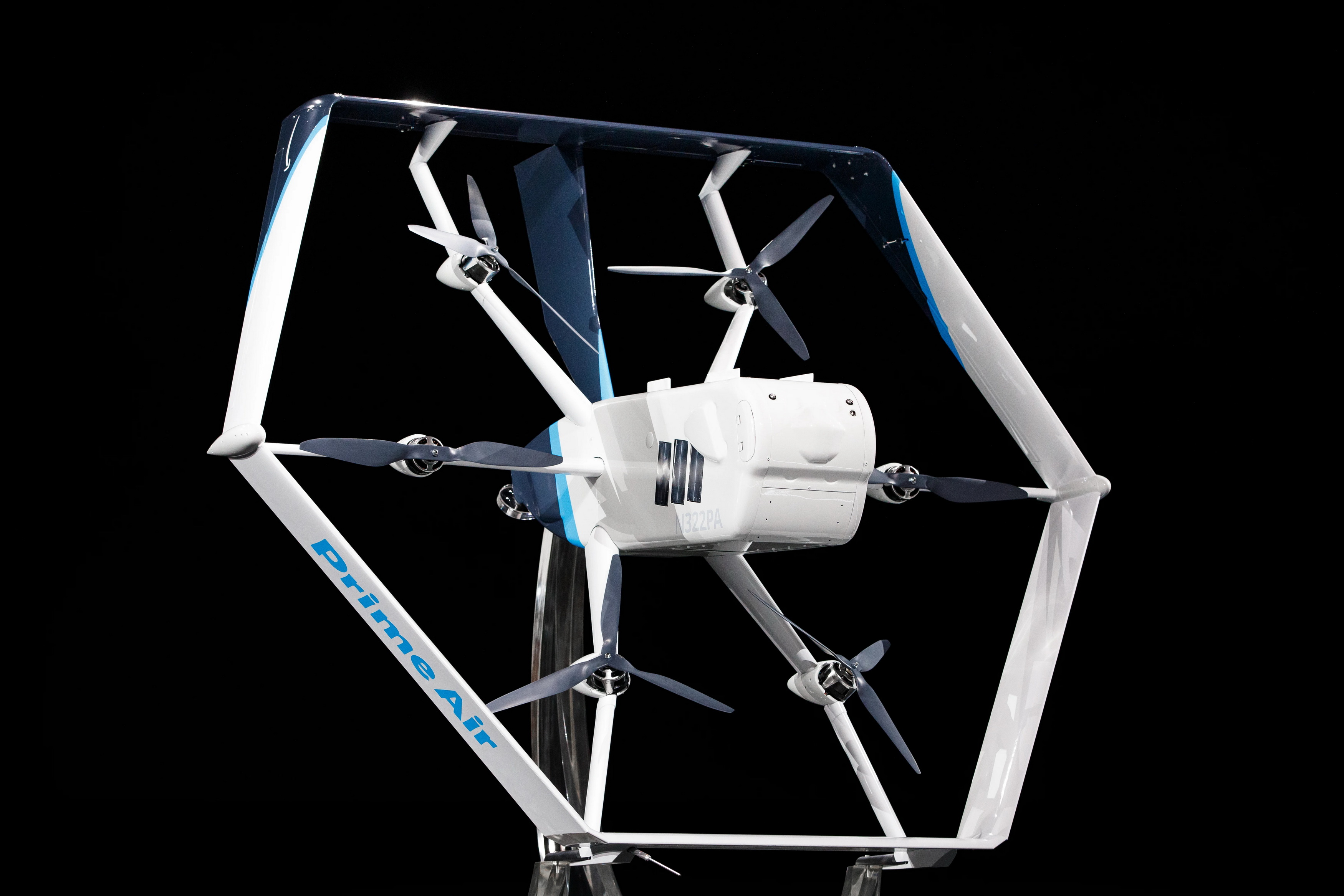 亞馬遜去年發表MK27六角形無人機。（亞馬遜圖片）