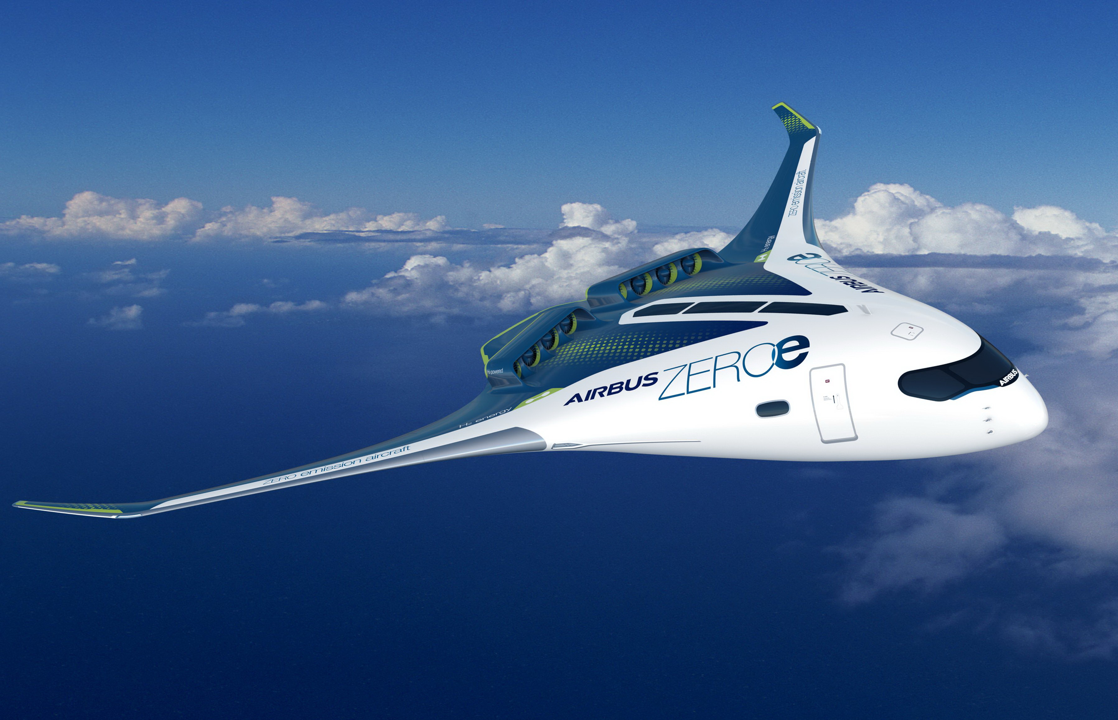三角飛翼式造型最前衞，航程可達2000海浬，最多搭載200名乘客。（空中巴士網上圖片）