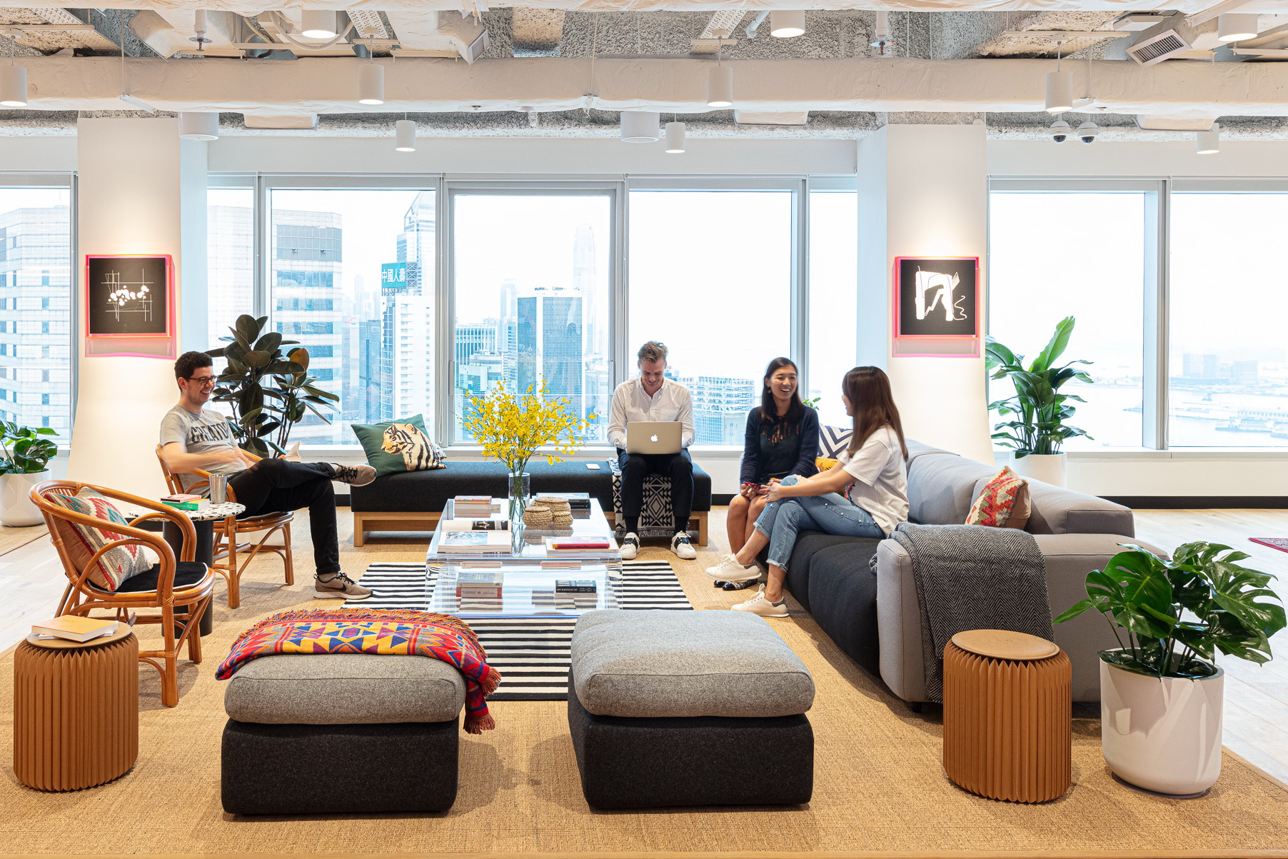 WeWork中國在香港市場，有8個靈活辦公室空間，絕大部分位於港島區。（WeWork圖片）