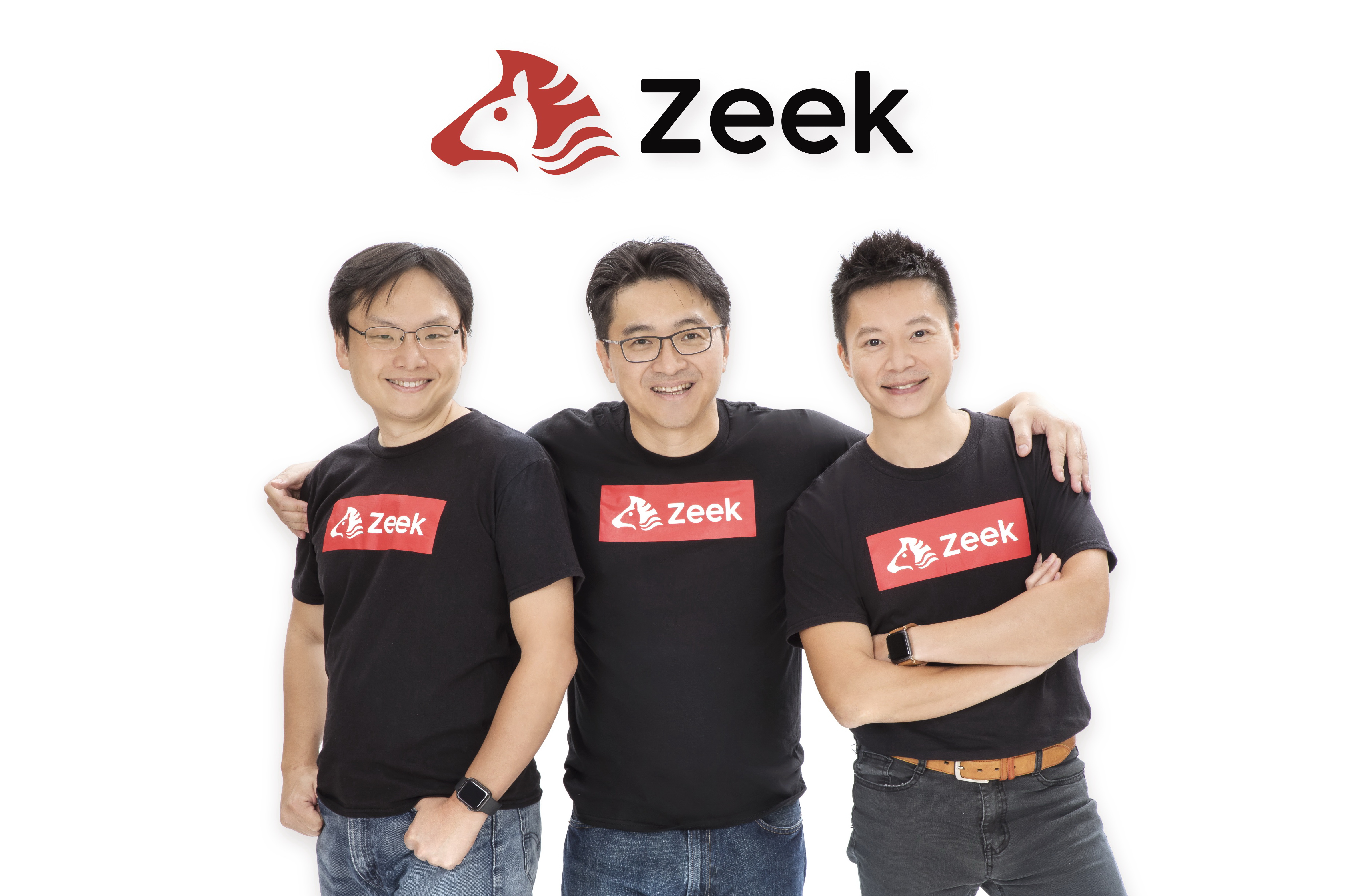 （左起）Zeek聯合創辦人：技術總監謝杰明、行政總裁趙家祺及策略總監范俊彥。（Zeek網上圖片）