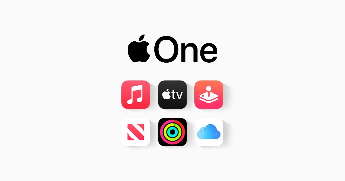 蘋果新推出的Apple One，同時涵蓋iCloud、音樂和視頻等服務內容。（蘋果公司圖片）