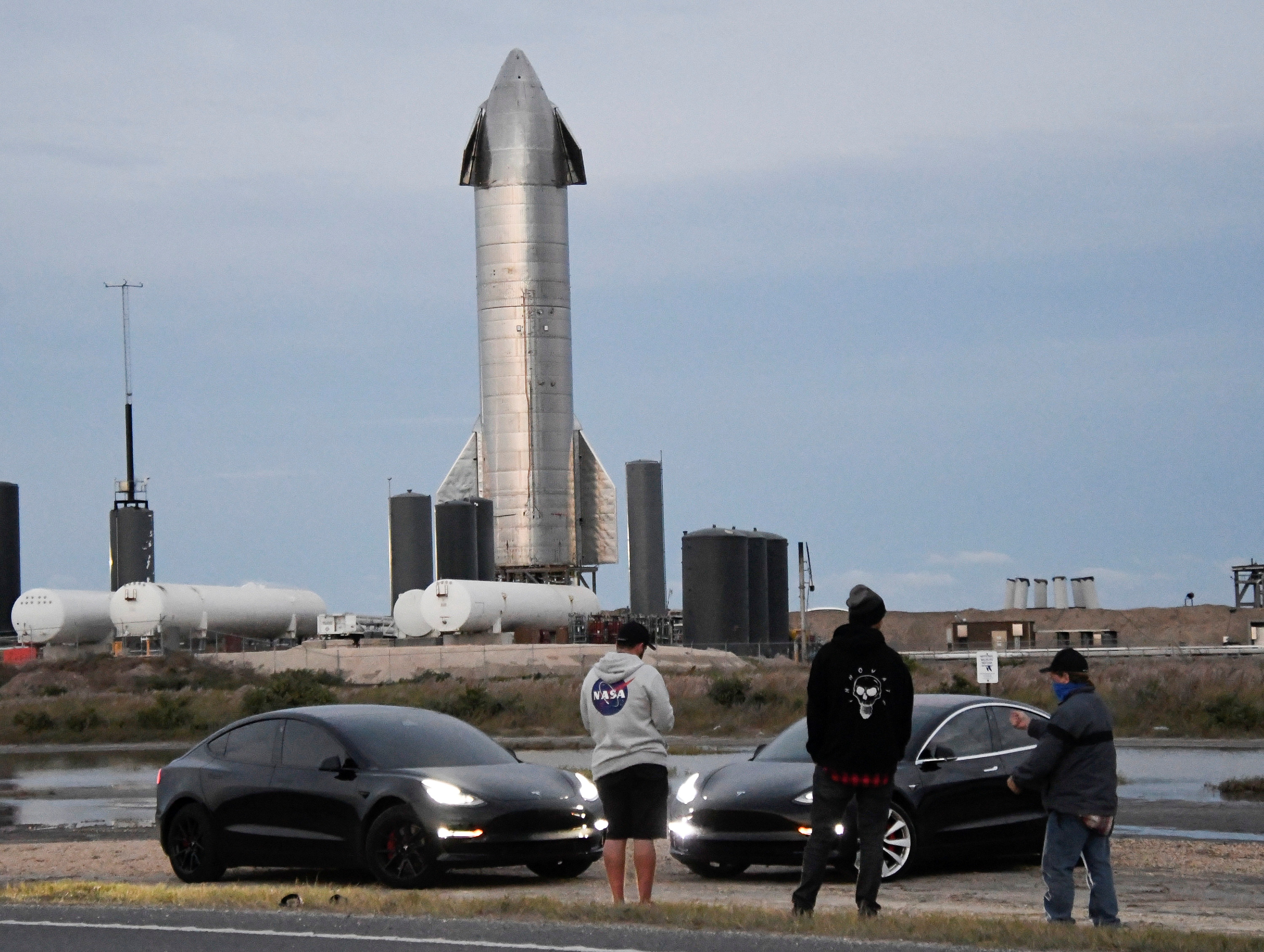 SpaceX去年12月測試「星艦」原型機SN8，可惜着陸失敗爆炸。（路透資料圖片）
